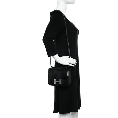 Hermes Lizard Constance 18 Black 2 of 13
