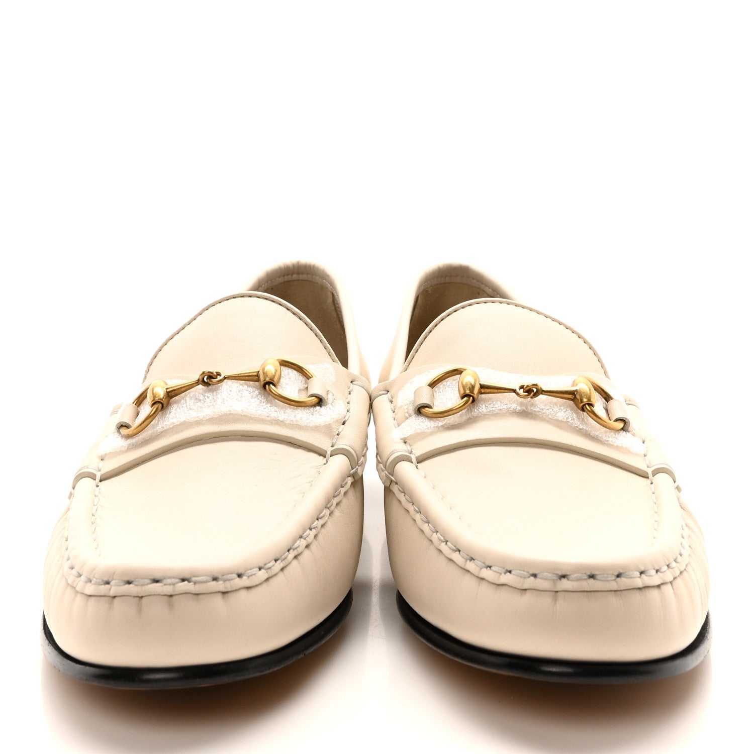 Gucci Betis Glamour Calfskin Womens 1953 Horsebit Loafers 41 Mystic White 3 of 9