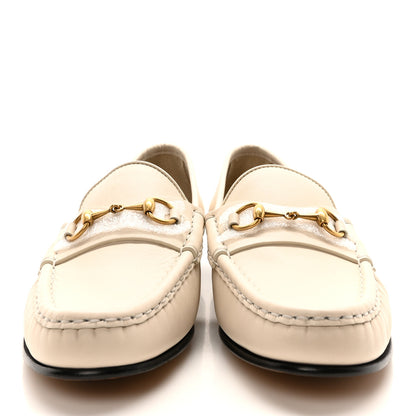 Gucci Betis Glamour Calfskin Womens 1953 Horsebit Loafers 41 Mystic White 3 of 9
