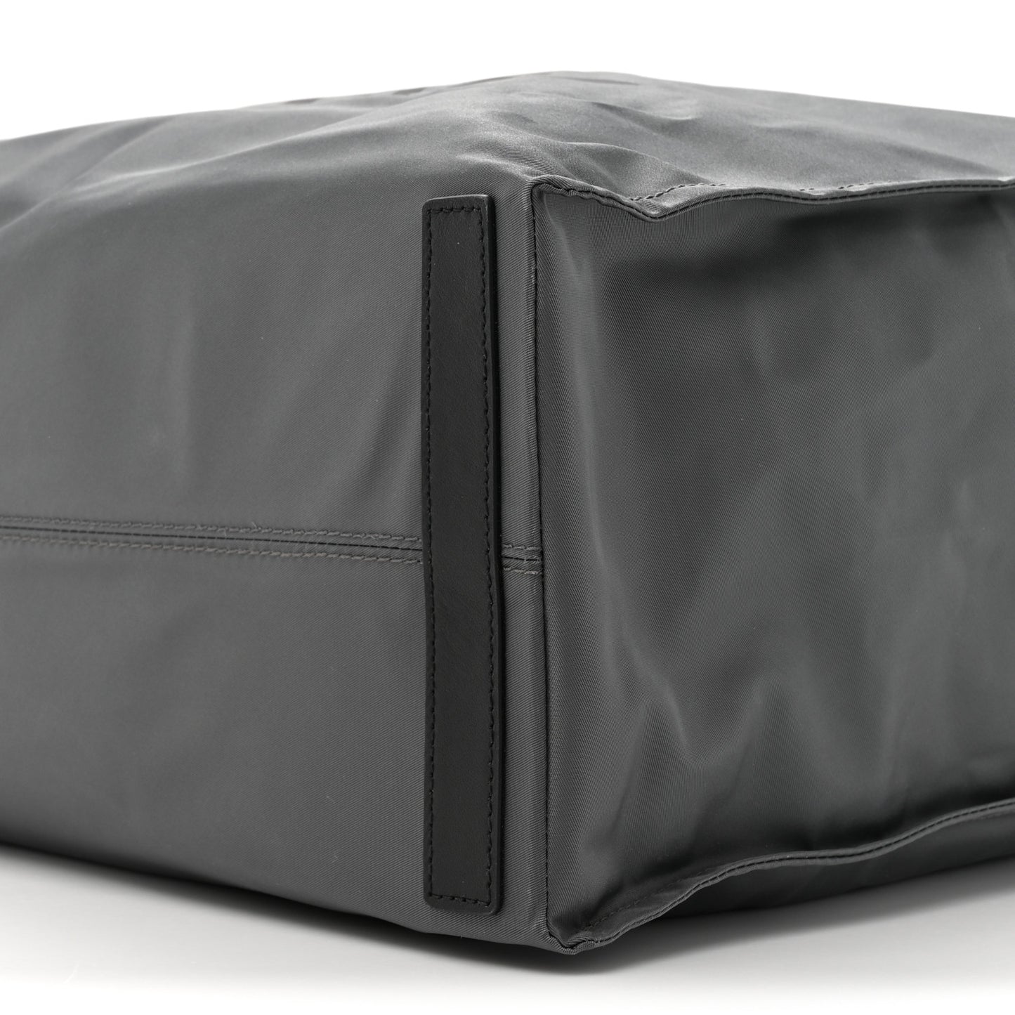 Nylon Logo Trench Tote Bag Charcoal Grey