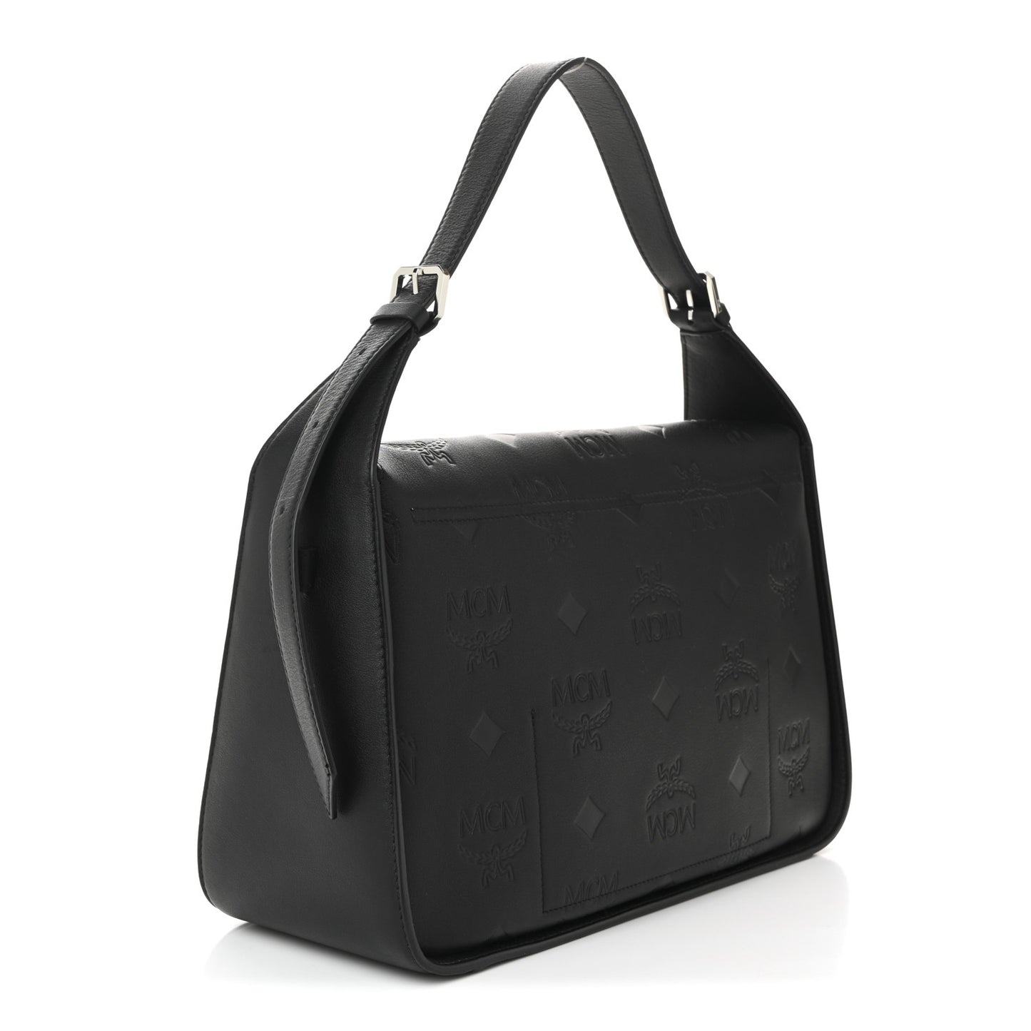 Calfskin Ottomar Medium Aren Flap Hobo Black
