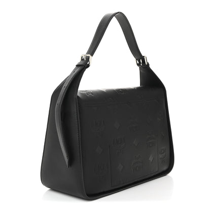 MCM Calfskin Ottomar Medium Aren Flap Hobo Black 3 of 10