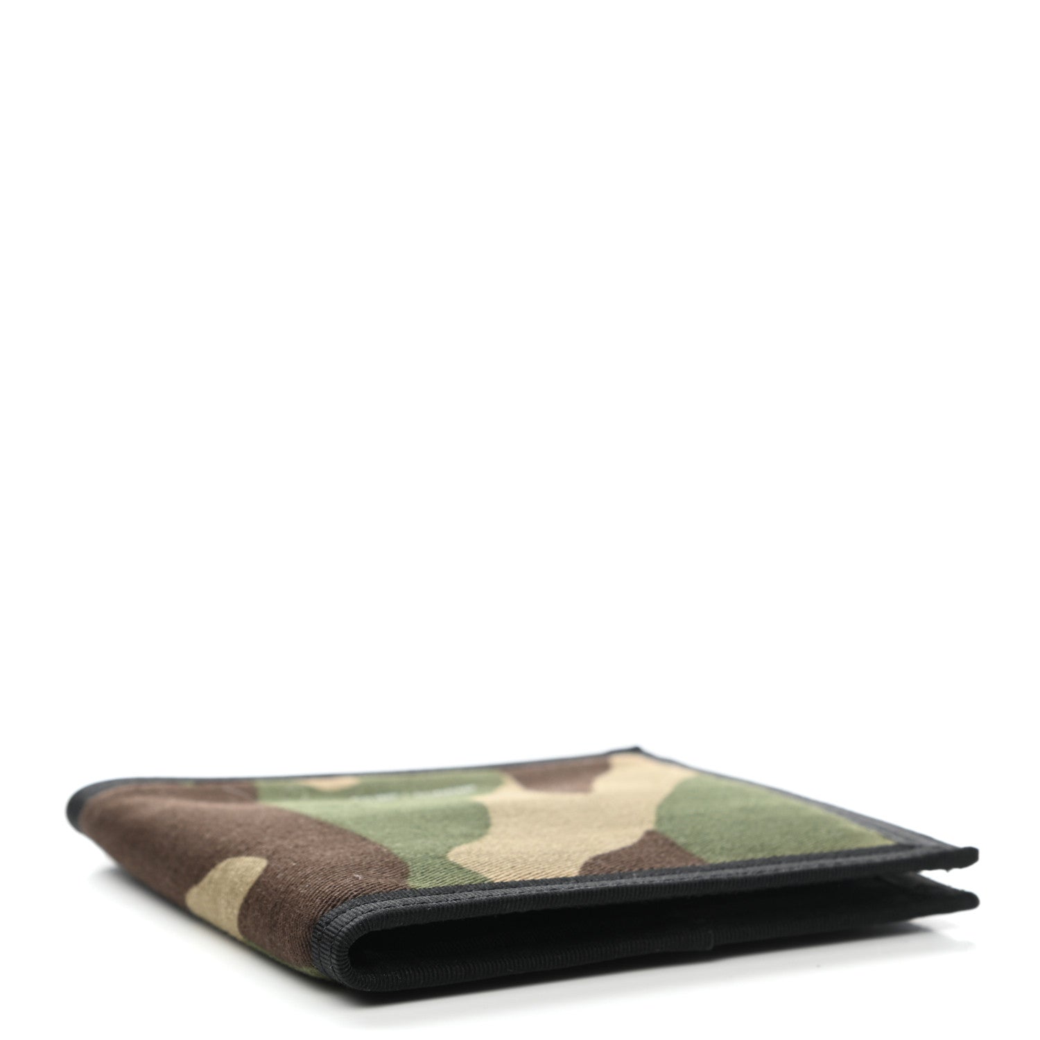 Saint Laurent Nylon Camouflage Buffalo Compact Wallet Kaki Black 4 of 7