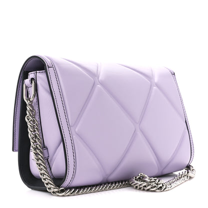 Alexander McQueen Calfskin The Story Quilted Shoulder Bag Lavender 3 of 10