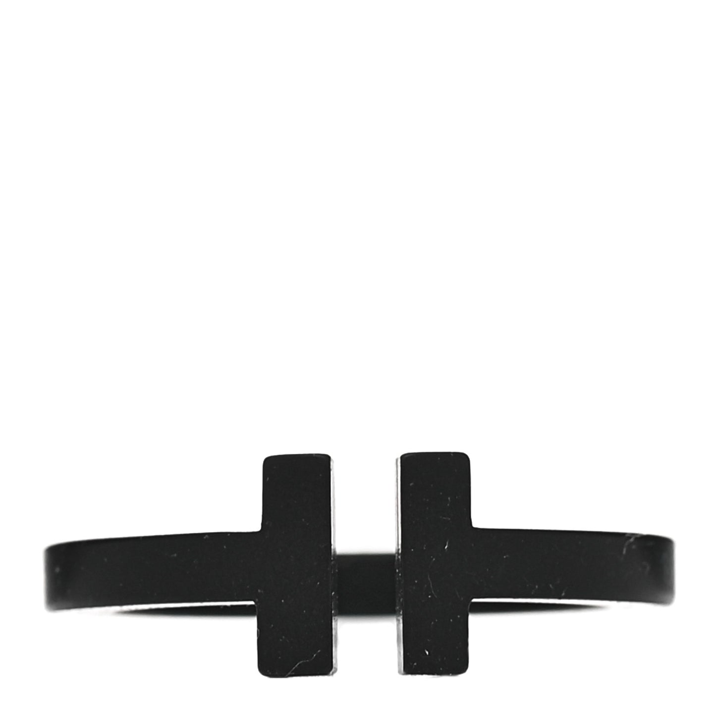 Black-Coated Stainless Steel T Square Ring 54 7