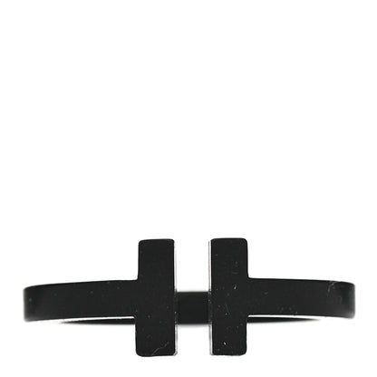 Tiffany Black-Coated Stainless Steel T Square Ring 54 7 1 of 4