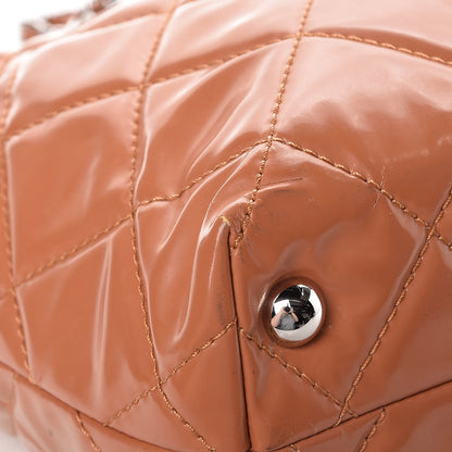 Chanel Vinyl Quilted In The Business North South Tote Orange 8 of 22