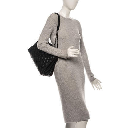 Chanel Caviar Quilted Large CC Accordion Shopping Bag Black 2 of 11
