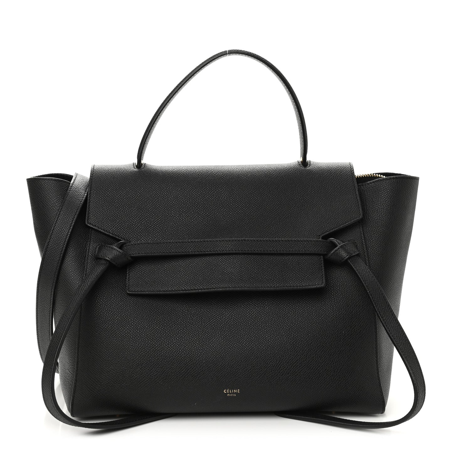 Grained Calfskin Belt Bag Black