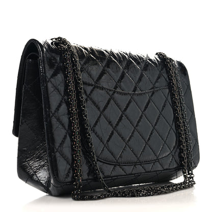 Chanel Glazed Calfskin Quilted 2.55 Reissue 226 Flap So Black 3 of 11