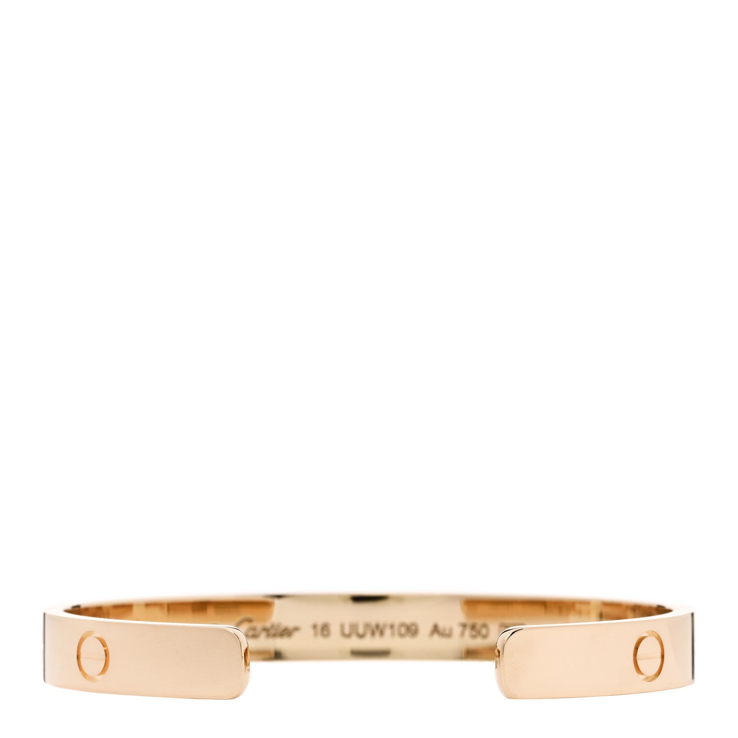 Cartier 18K Yellow Gold LOVE Cuff Bracelet 16 2 of 4