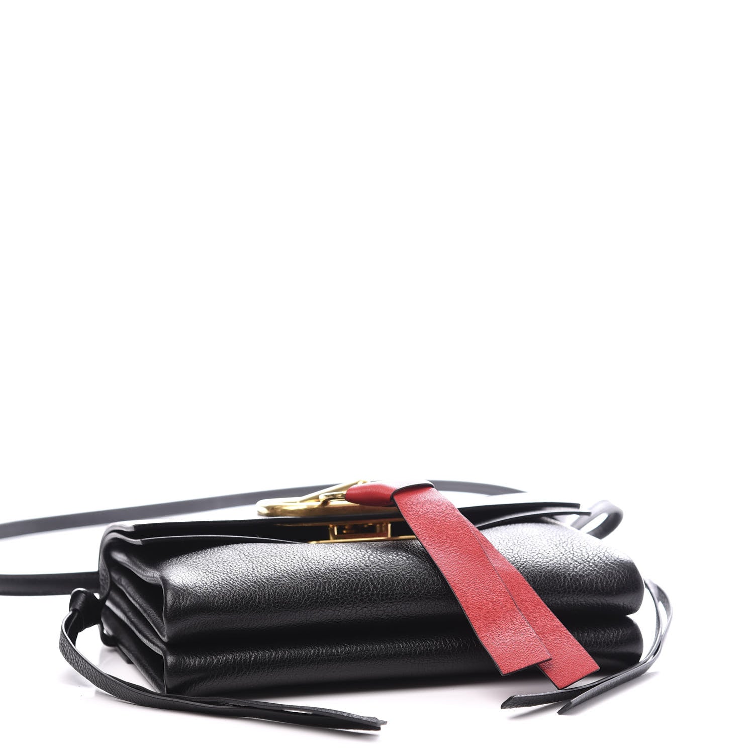Valentino Garavani Smooth Calfskin Small VRing Crossbody Bag Black 3 of 12
