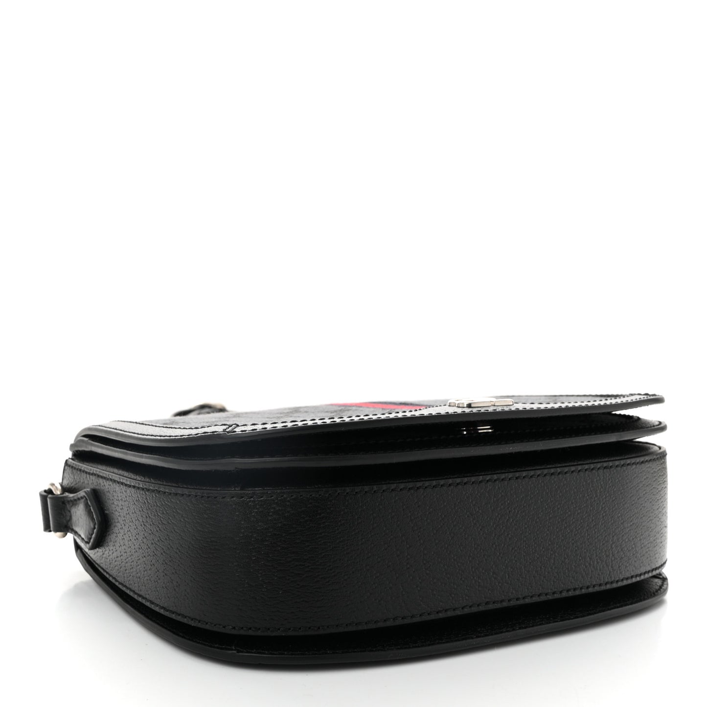 X BALENCIAGA BB Supreme Monogram Web Ophidia Shoulder Bag Black
