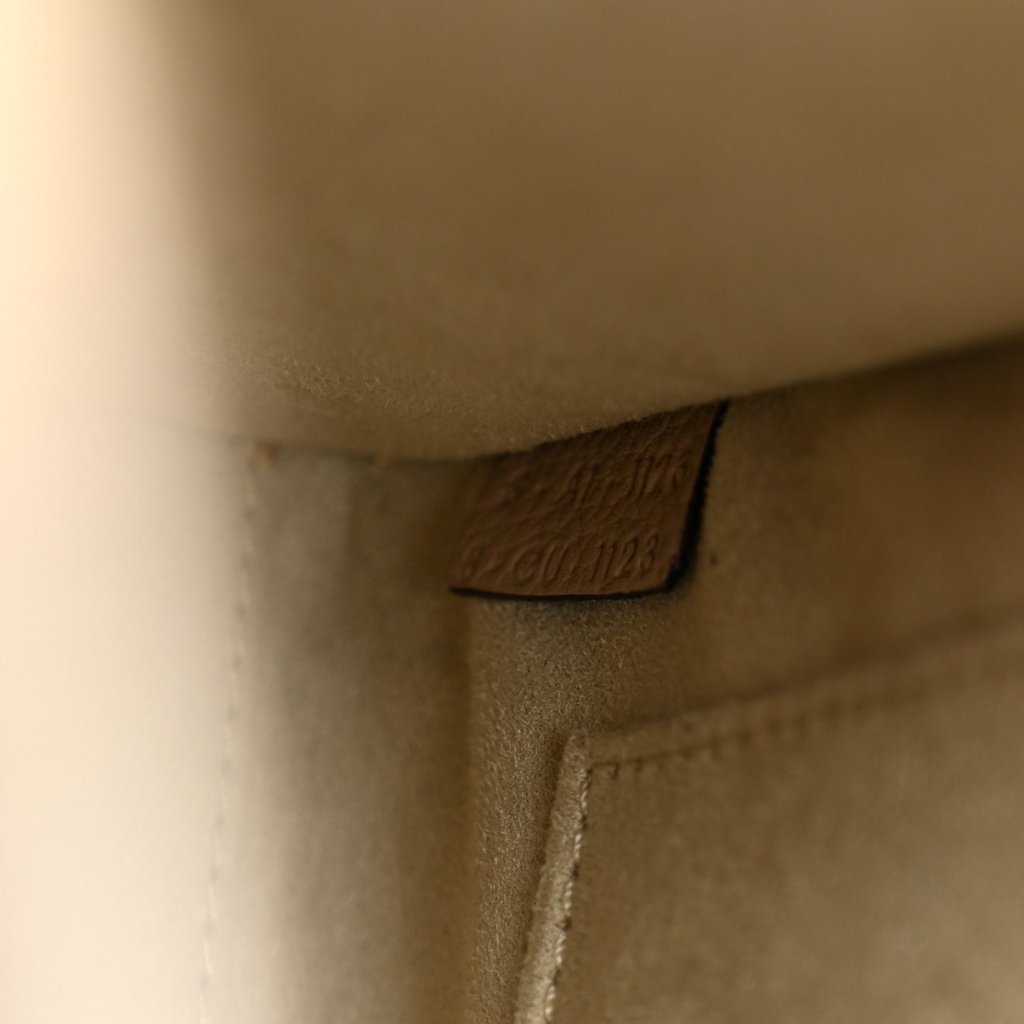 Drummed Calfskin Nano Luggage Dune