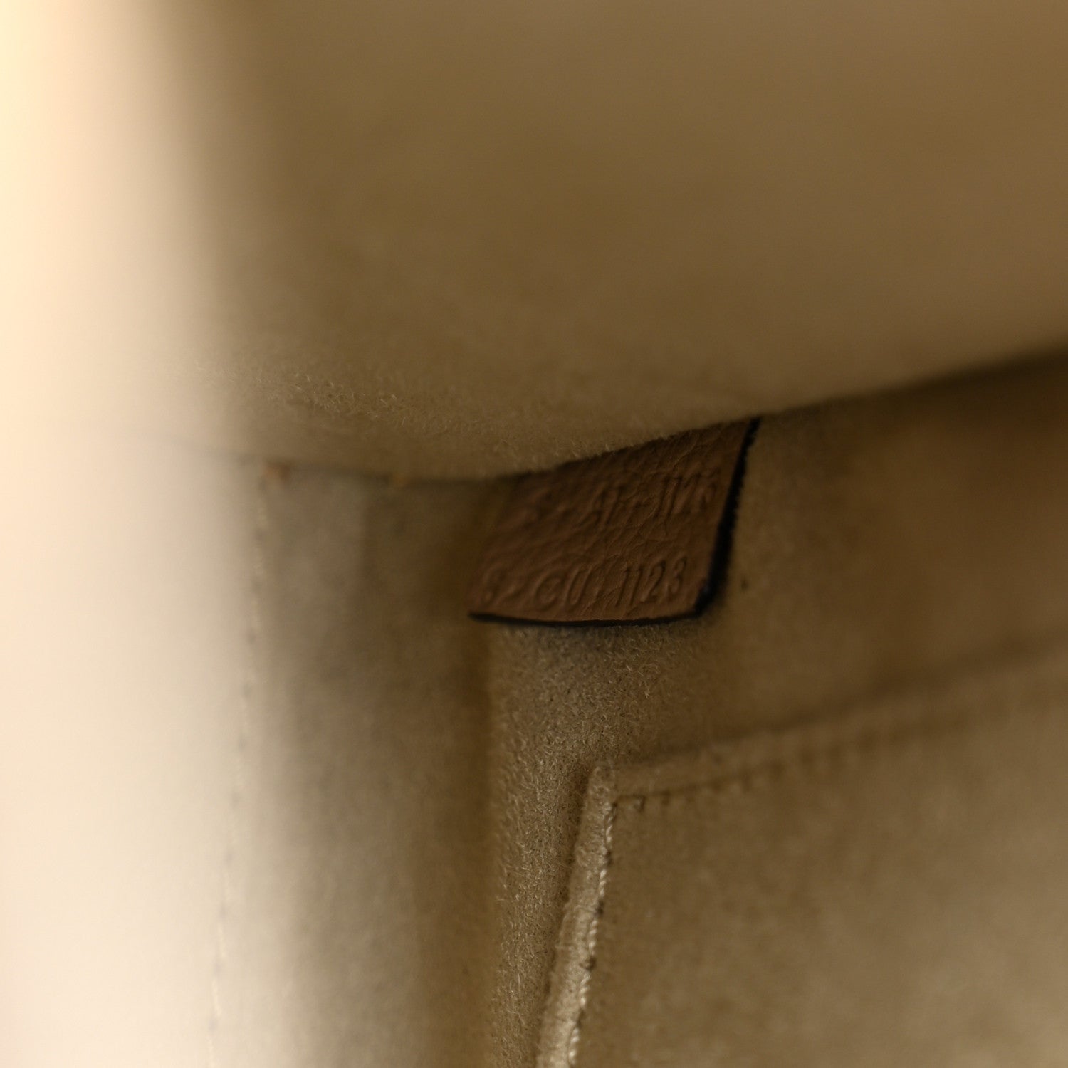 Celine Drummed Calfskin Nano Luggage Dune 7 of 10