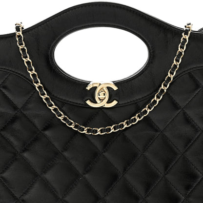 Chanel Shiny Lambskin Quilted 31 Shopping Bag Black 8 of 11