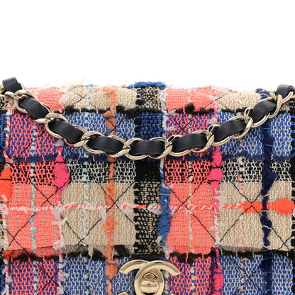 Chanel Tweed Quilted Mini Rectangular Flap Blue Orange Pink 8 of 12