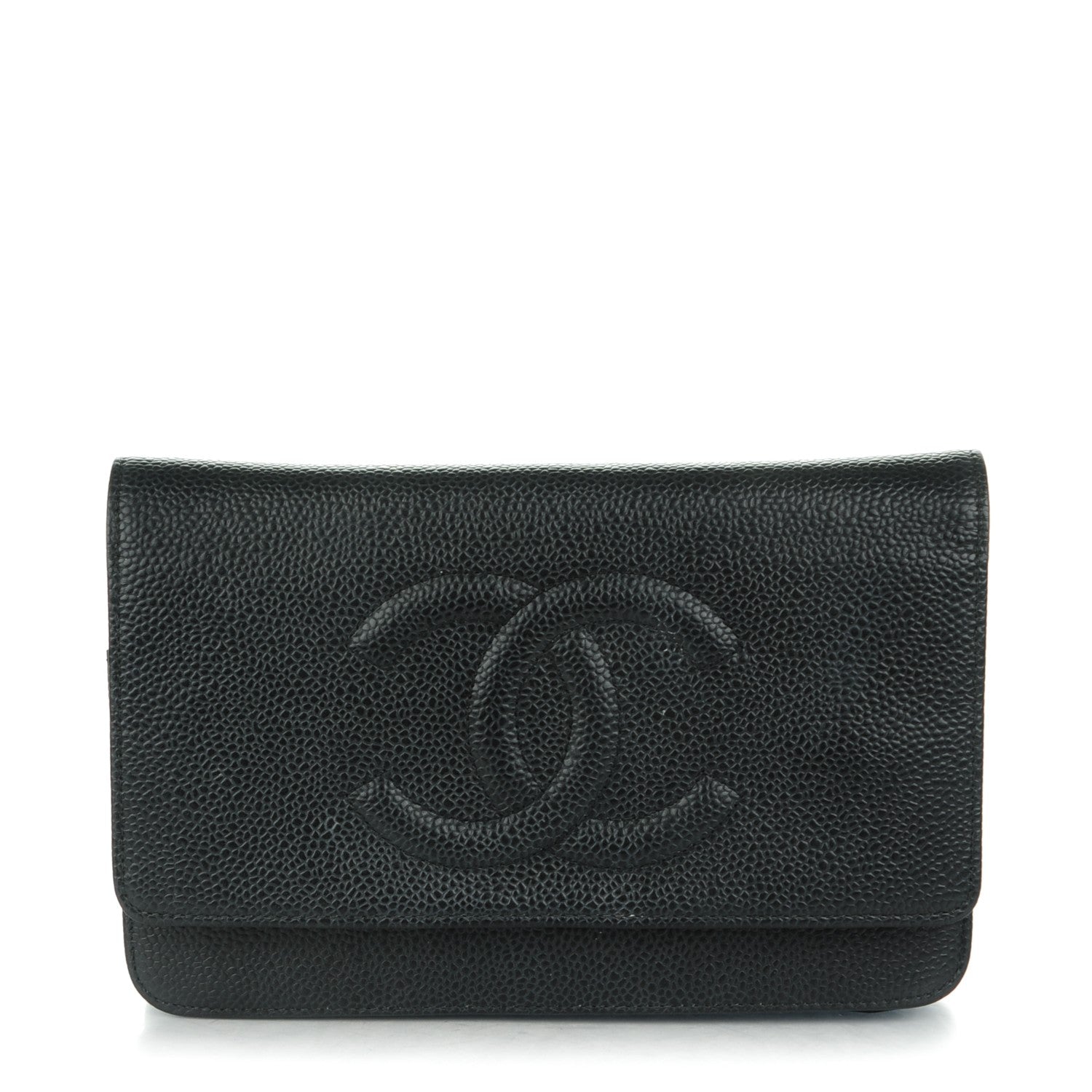 Chanel Caviar Timeless CC Wallet On Chain WOC Black 1 of 8