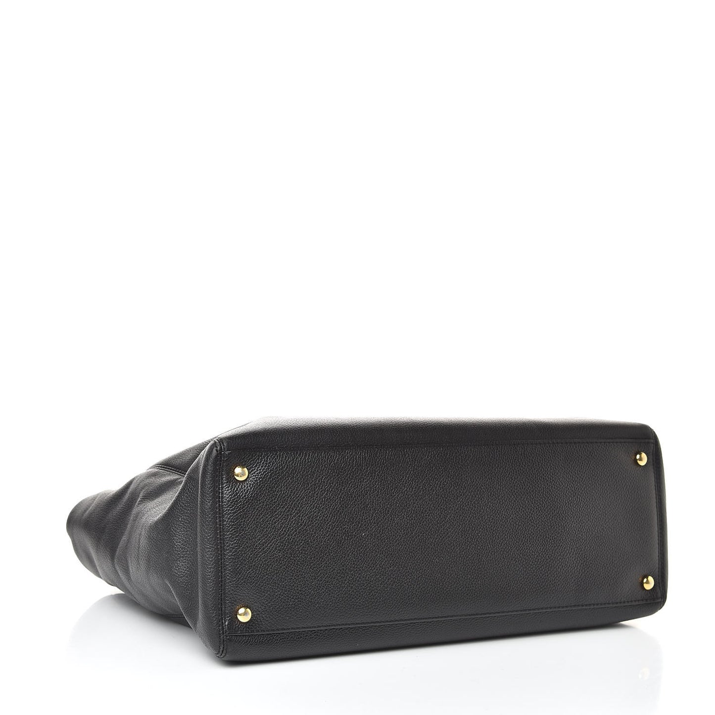 Calfskin Cerf Shopper Tote Black