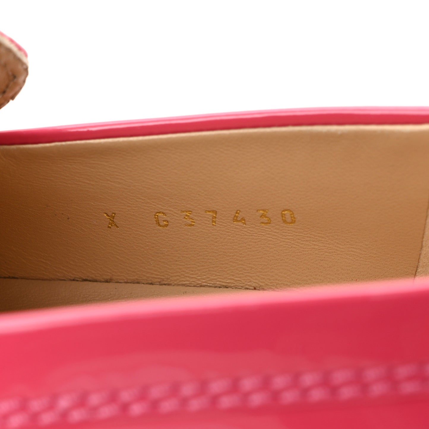 Patent Calfskin Logo Loafers 37 Pink