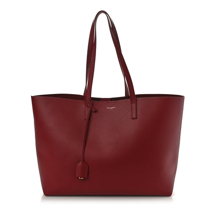 Saint Laurent Calfskin Large Shopping Tote Red 1 of 9