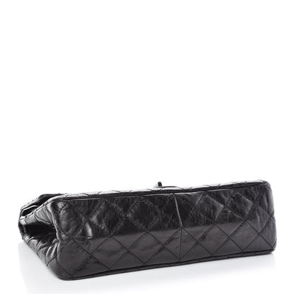Chanel Glazed Aged Calfskin Quilted 2.55 Reissue 227 Flap So Black 4 of 9