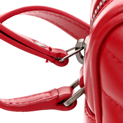 Saint Laurent Calfskin Matelasse Monogram Lou Camera Bag Red 11 of 11