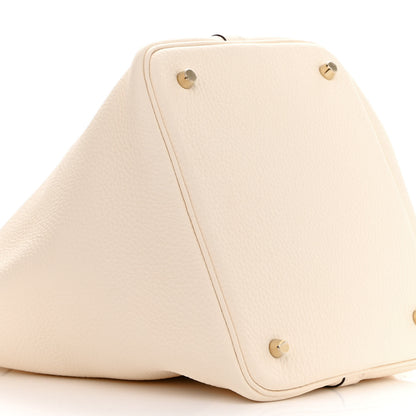 Hermes Taurillon Clemence Picotin Lock 22 MM Nata 9 of 11