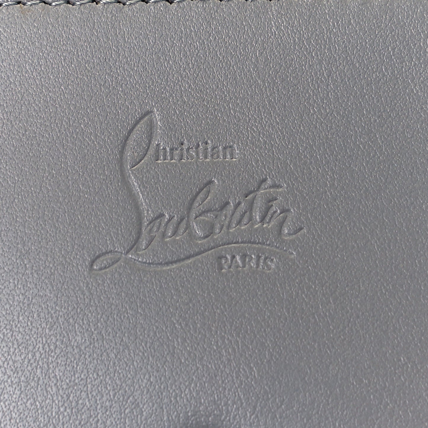 Calfskin Macaron Studded Flap Wallet Grey