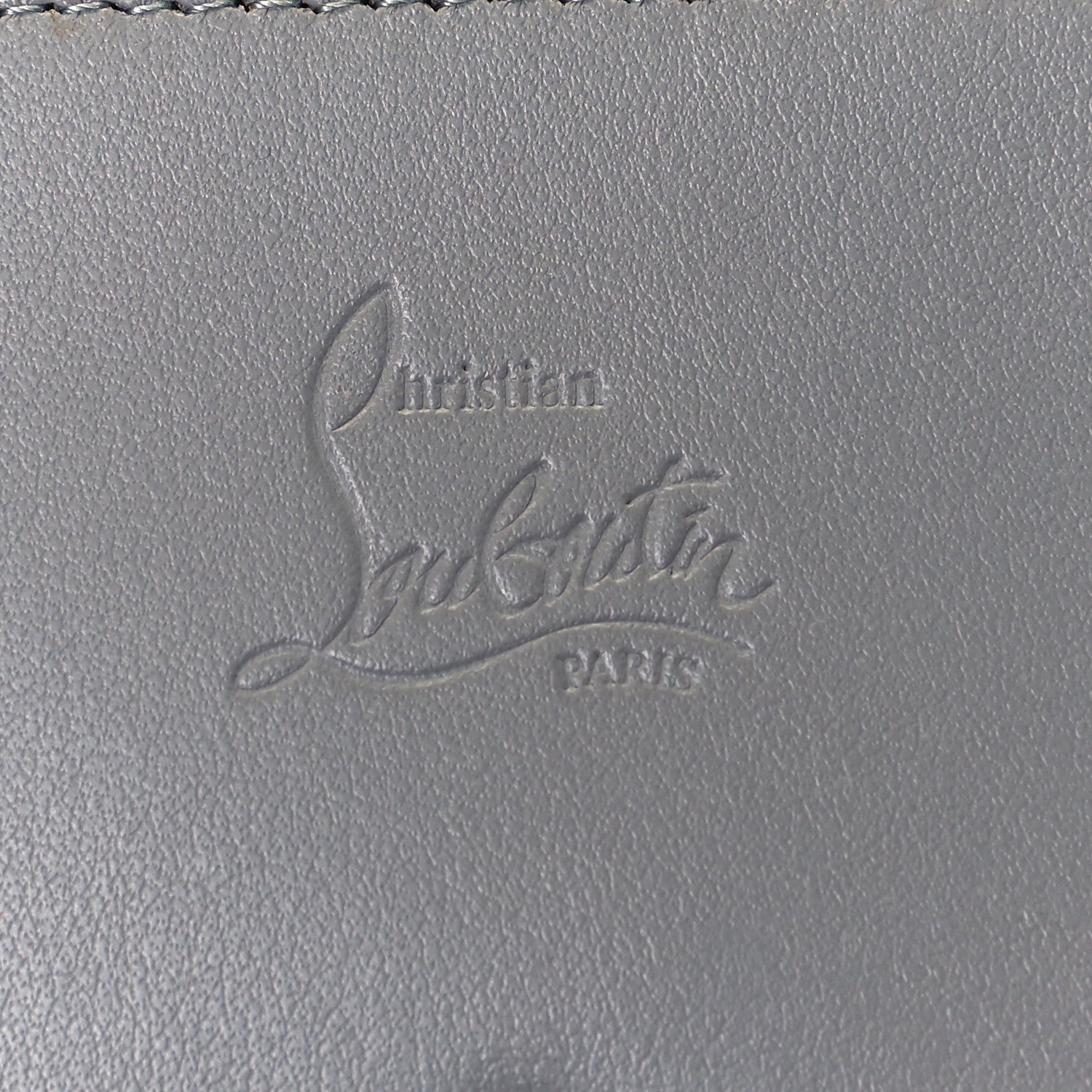 Christian Louboutin Calfskin Macaron Studded Flap Wallet Grey 8 of 9