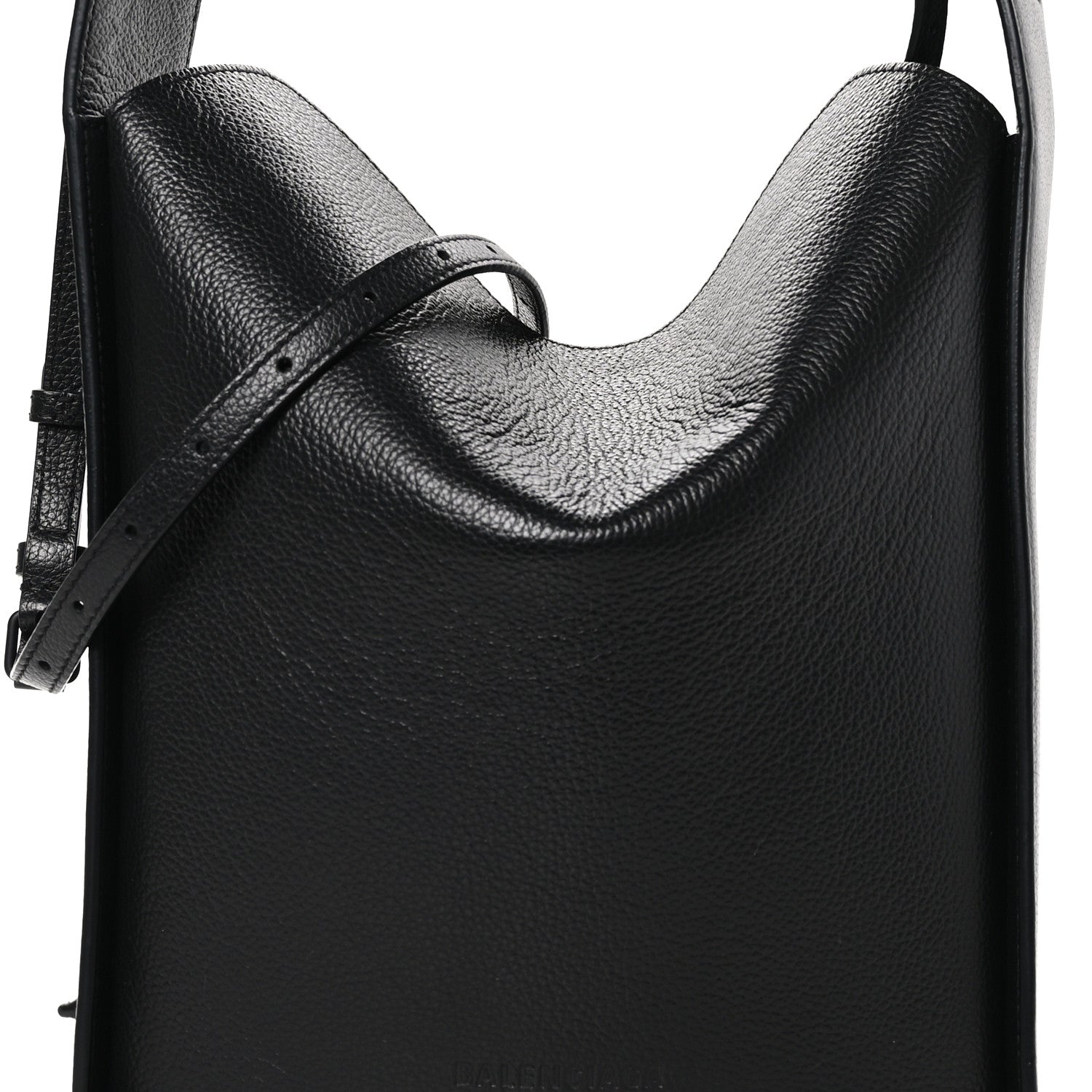 Balenciaga Calfskin Logo Embossed Small Tool 2.0 North-South Tote Black 7 of 9