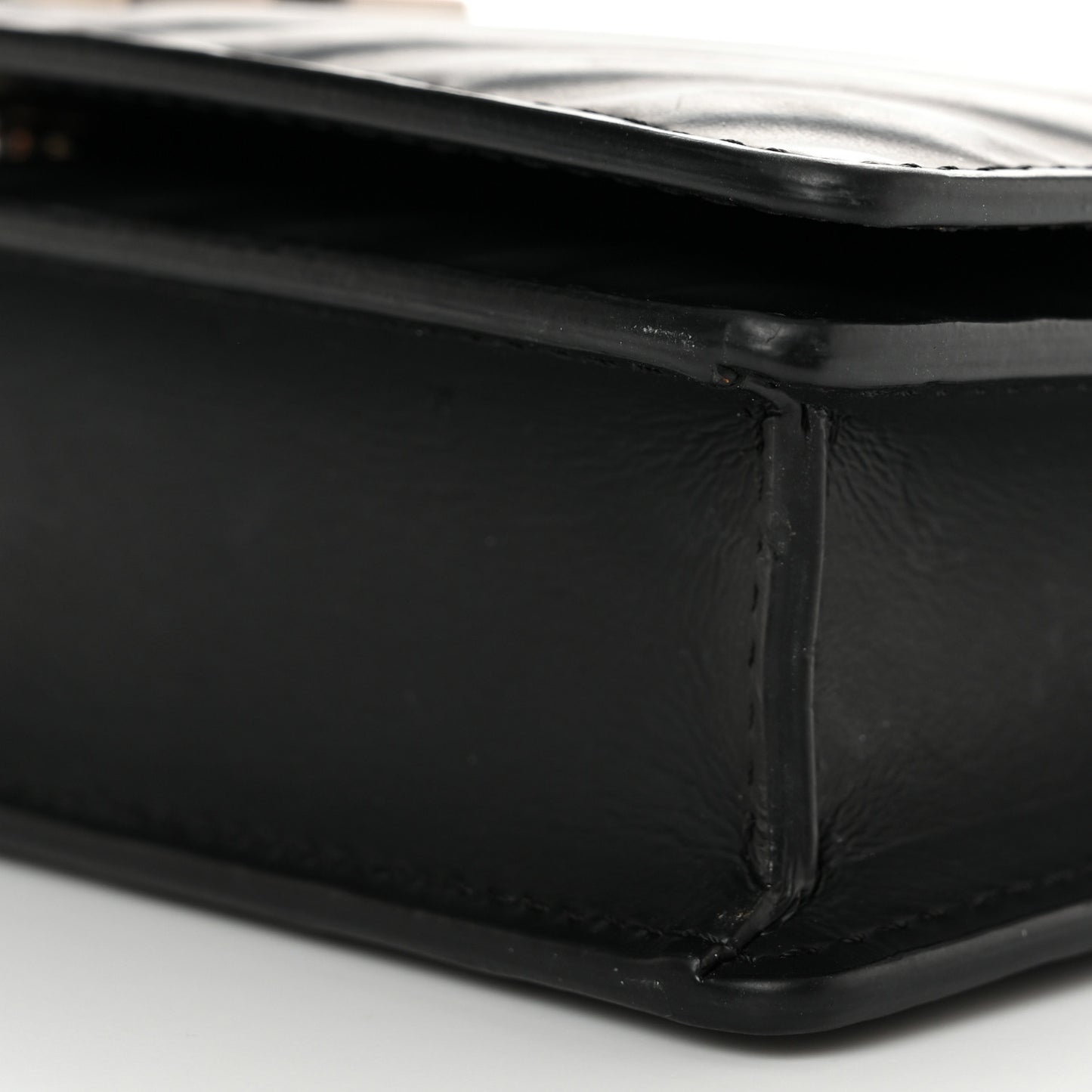 OFF WHITE Calfskin Diagonal Quilted Jitney 0.5 Crossbody Bag Black