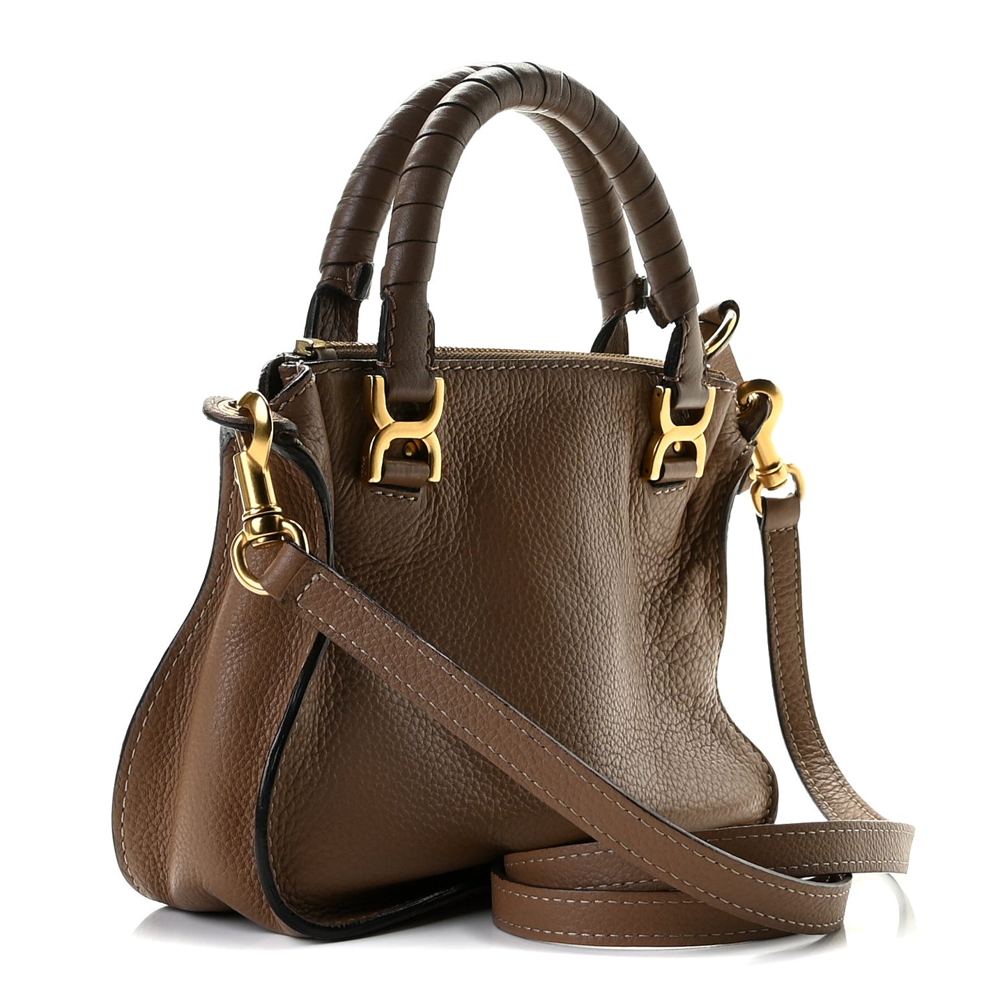 Calfskin Mini Marcie Satchel Nut