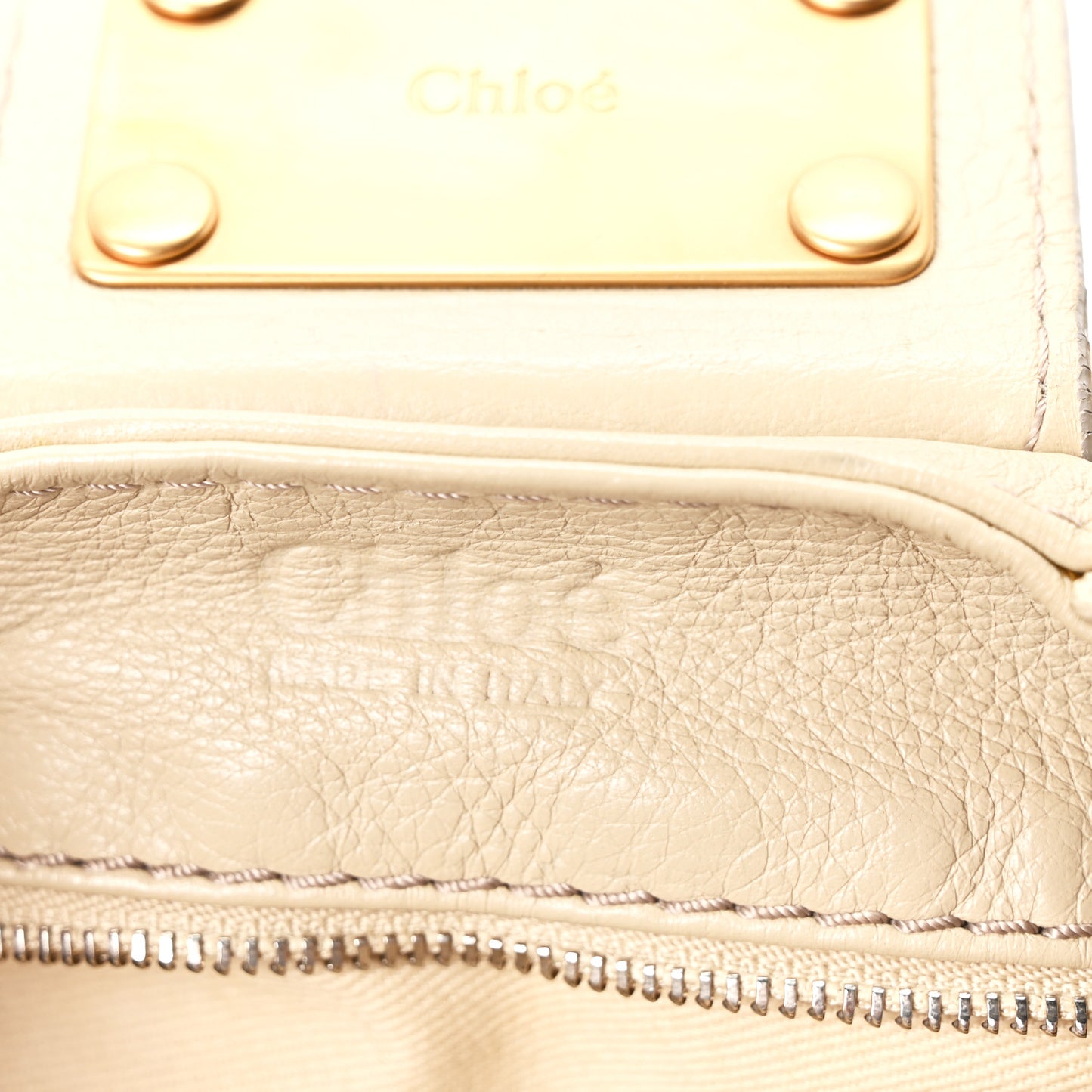 Calfskin Medium Paddington Satchel Beige