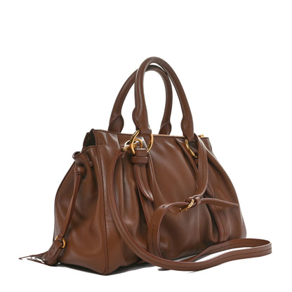 Miu Miu Nappa Joie Shoulder Bag Cognac 3 of 9