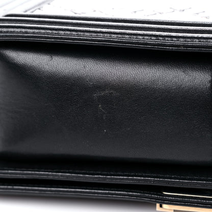 Chanel Lambskin Tile Embroidered Medium Brasserie Mosaic Boy Flap Black Multicolor 17 of 17