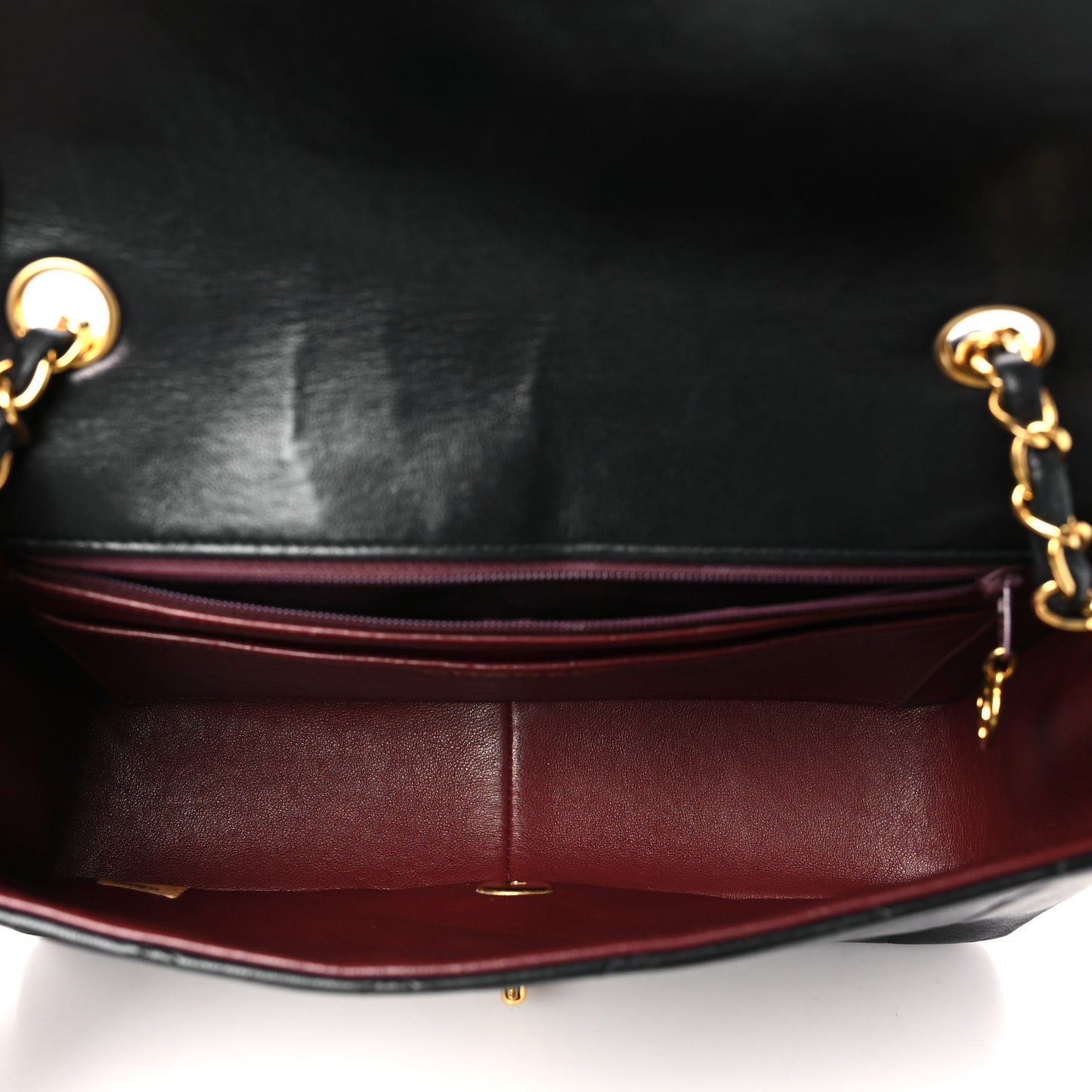Lambskin Quilted Medium Single Flap Black