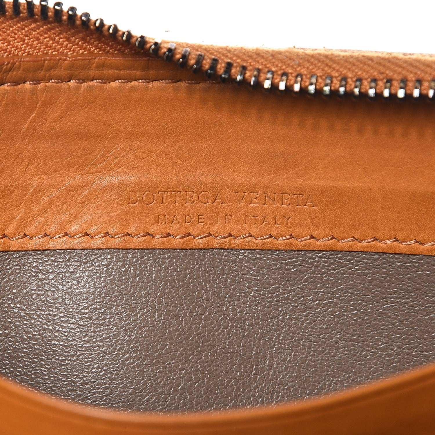 Bottega Veneta Waxed Calfskin Intrecciato Studded Wristlet Wallet Topaz 6 of 8