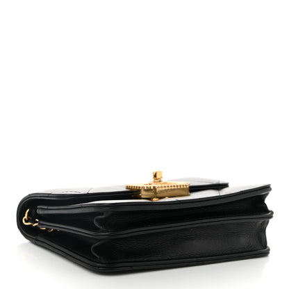 Chanel Calfskin Strass Quilted Clutch With Chain Flap Black 4 of 10