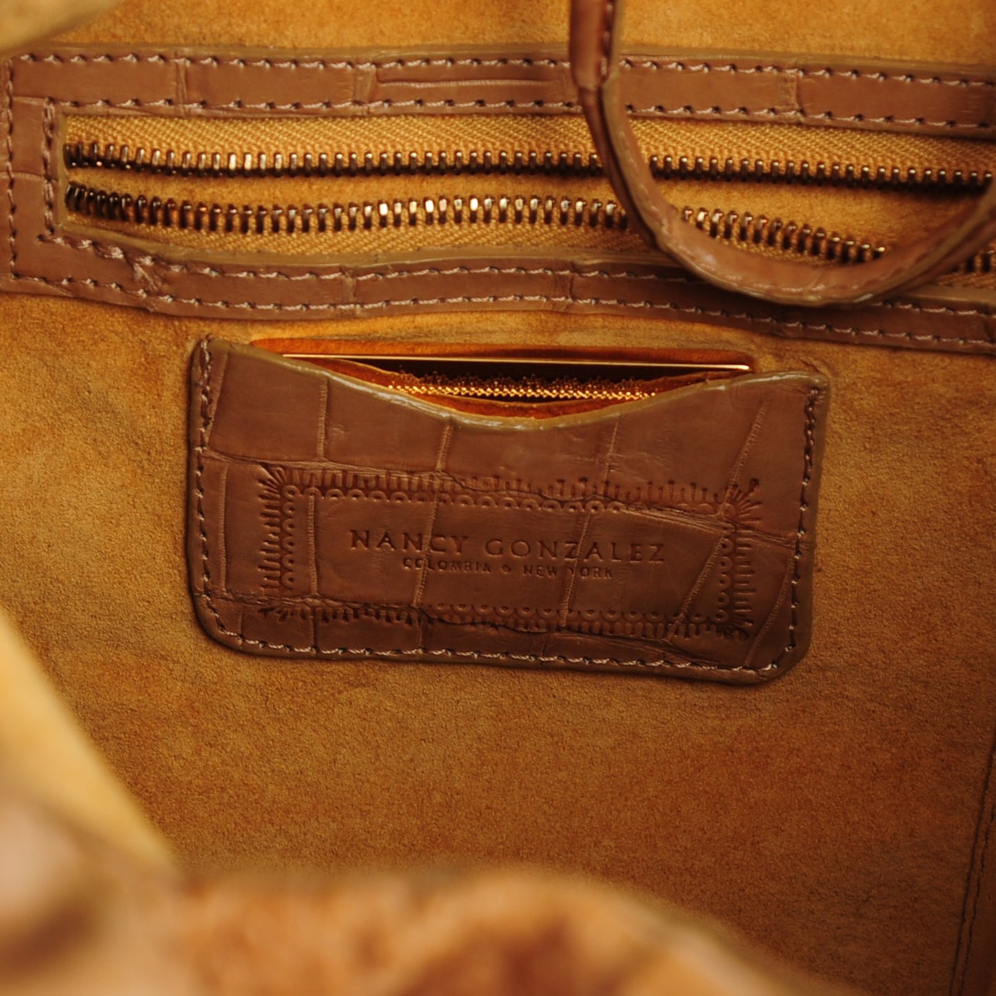 Crocodile Hobo Beige