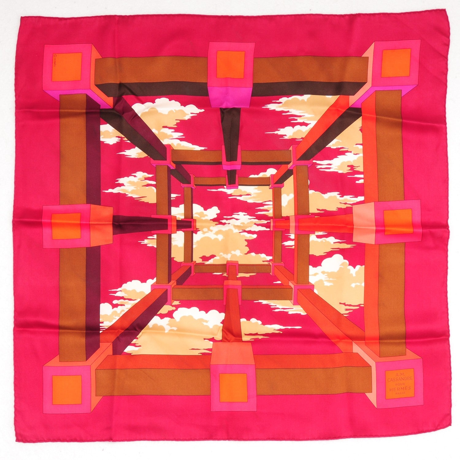 Hermes Silk Perspectives Cassandre Scarf 70 2 of 6