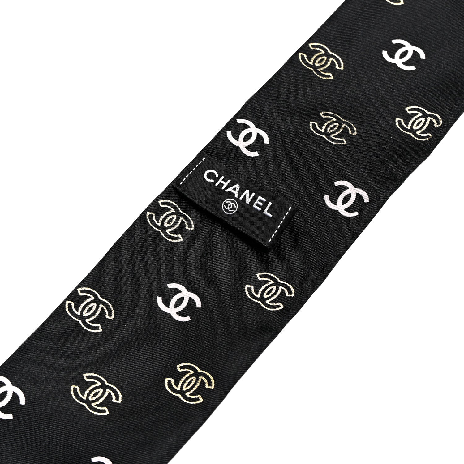 Chanel Silk CC Slim Bandeau Black Pink Gold 3 of 3