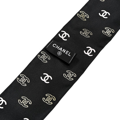 Chanel Silk CC Slim Bandeau Black Pink Gold 3 of 3