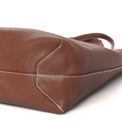 Hermes Taurillon Clemence Double Sens 36 Reversible Tote Marron Tosca 15 of 15