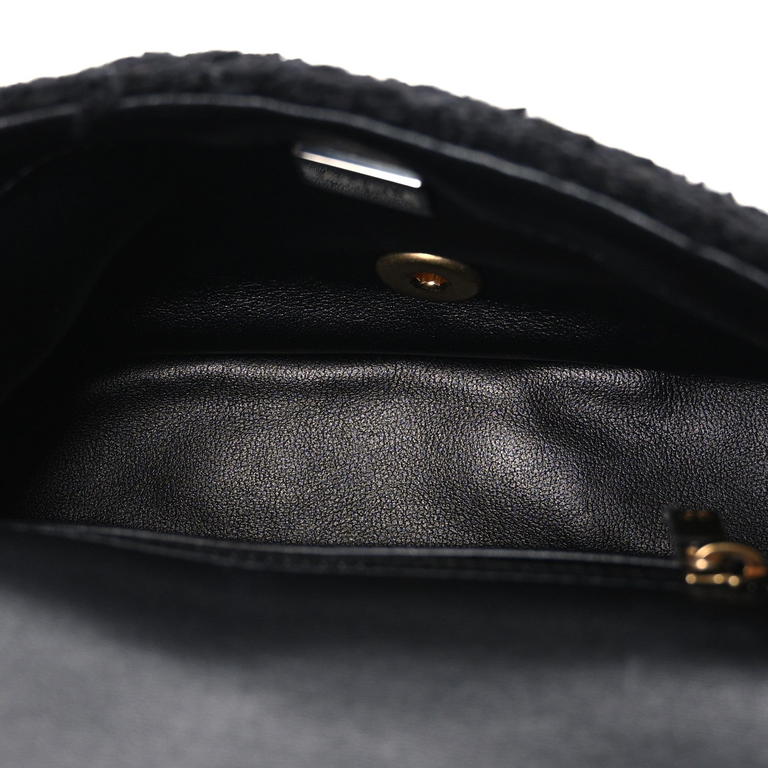 Chanel Tweed Quilted Mini Square Flap Black 5 of 10