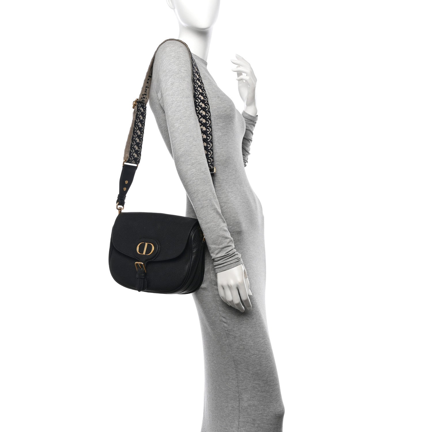 Christian Dior Grained Calfskin Large Bobby Flap Black 2 of 15