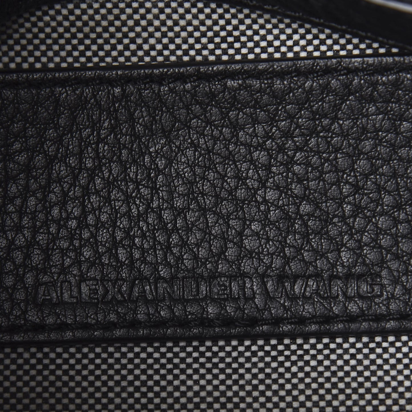 Pebbled Lambskin Rose Printed Mini Rockie Black Silver Hardware