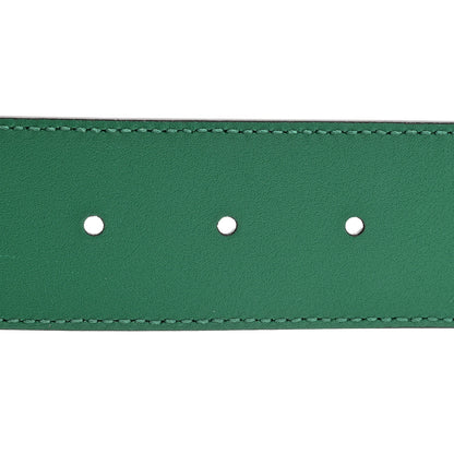 Gucci Calfskin Ceramic Glass Double G 40mm Belt 85 34 Emerald Multicolor 4 of 5