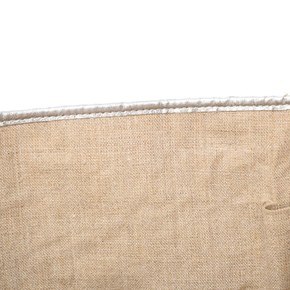 Fendi Canvas Metallic Calfskin Woven FF Roll Tote Silver 10 of 19