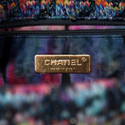 Chanel Tweed Quilted Medium Chanel 19 Flap Dark Multicolor 8 of 11